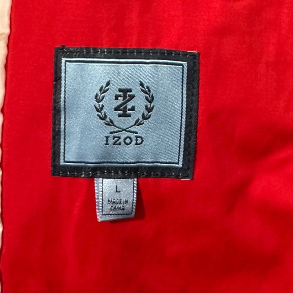 IZOD || Woman’s Red Trench coat size Large - Picture 8 of 10